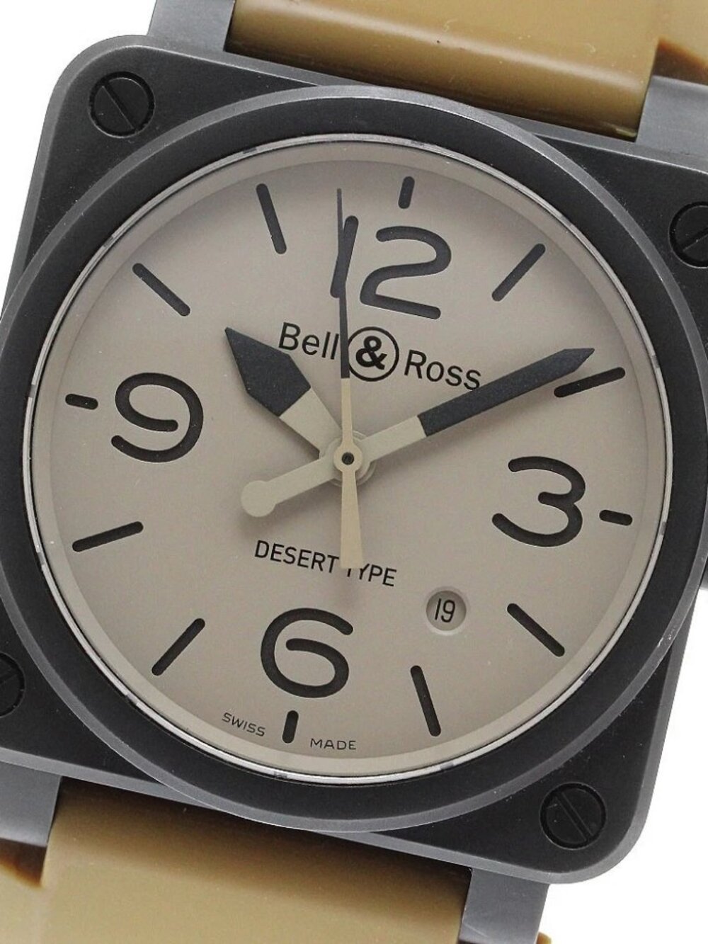 Bell＆Ross Dessert type BR03-92-CBL Date beige Dial Automatic Men's Watch_9...